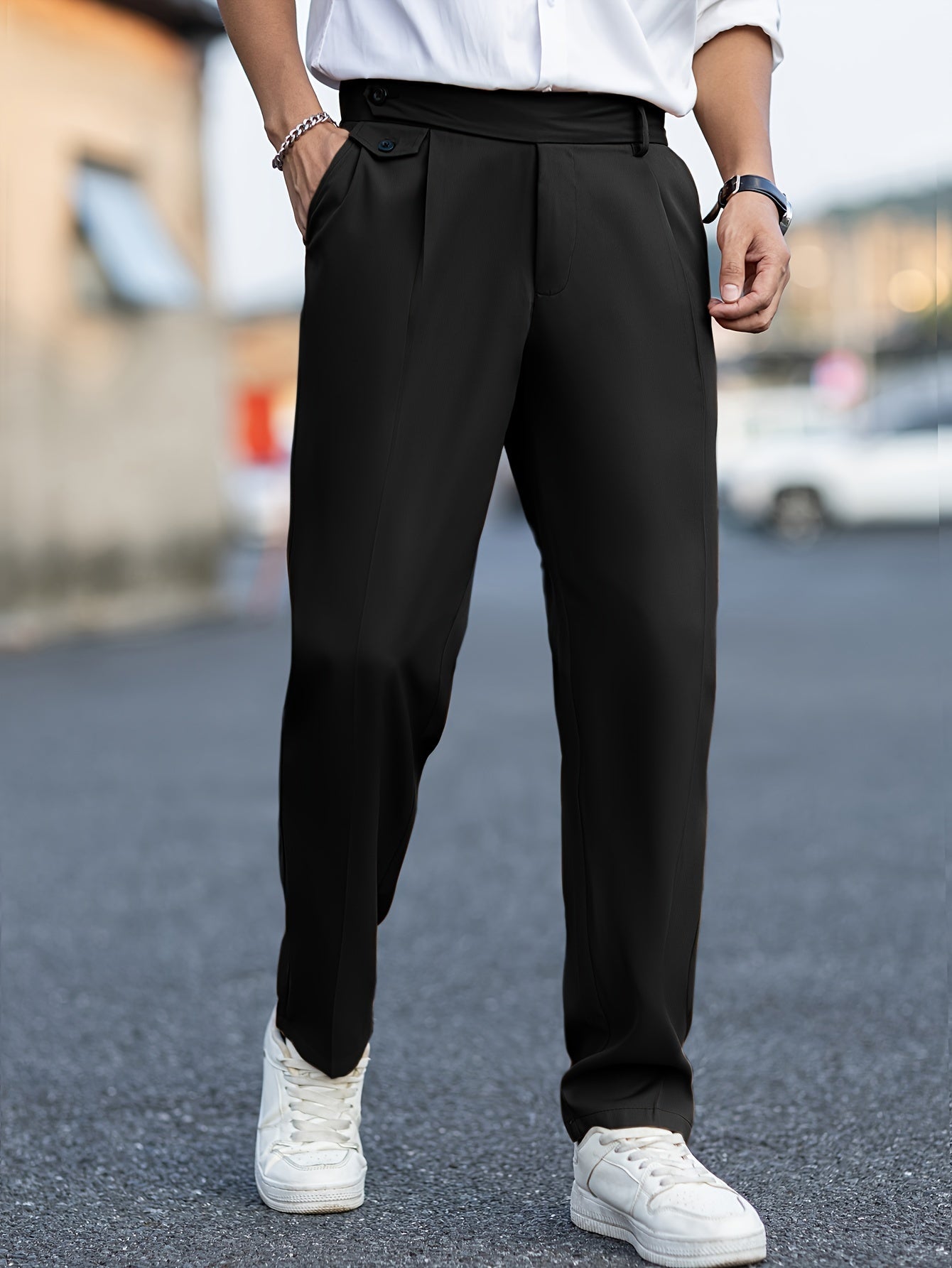 Owen | Pantalon Met Stijl Knoop Detail