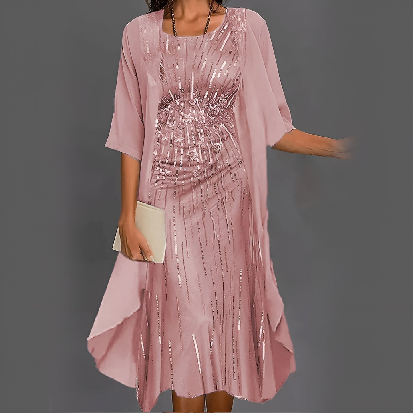 Lisa™ | Elegante chiffon jurk met bloemenprint - set van 2
