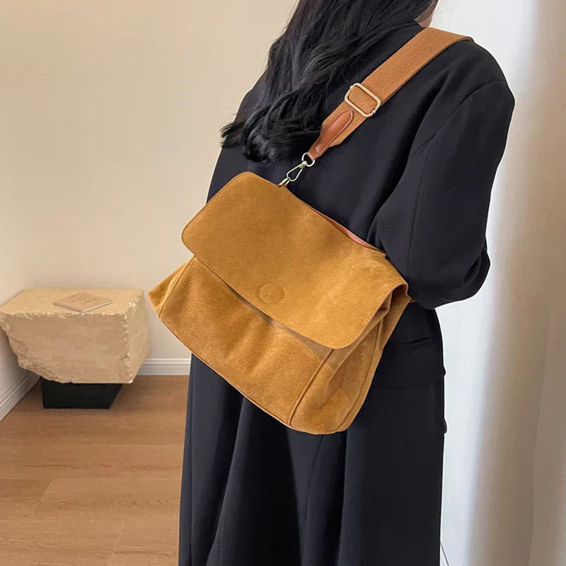 Jansen™ Erna | Vintage Suède Schoudertas
