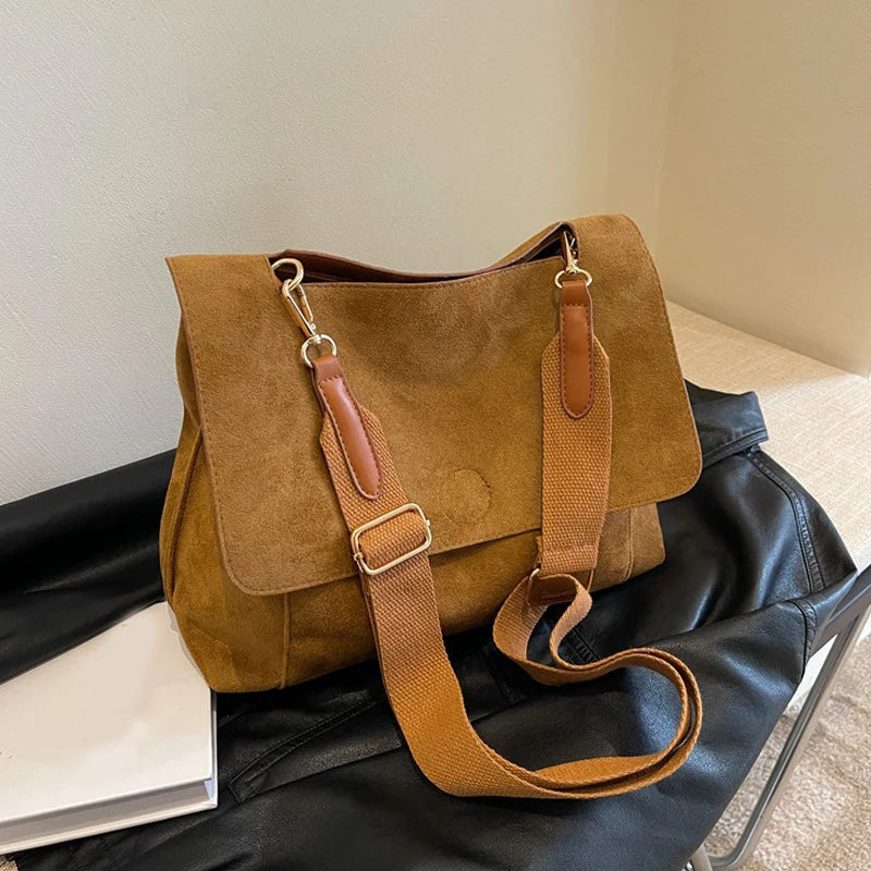 Jansen™ Erna | Vintage Suède Schoudertas