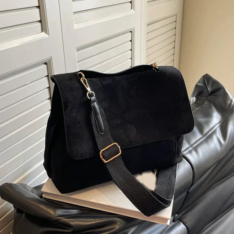 Jansen™ Erna | Vintage Suède Schoudertas