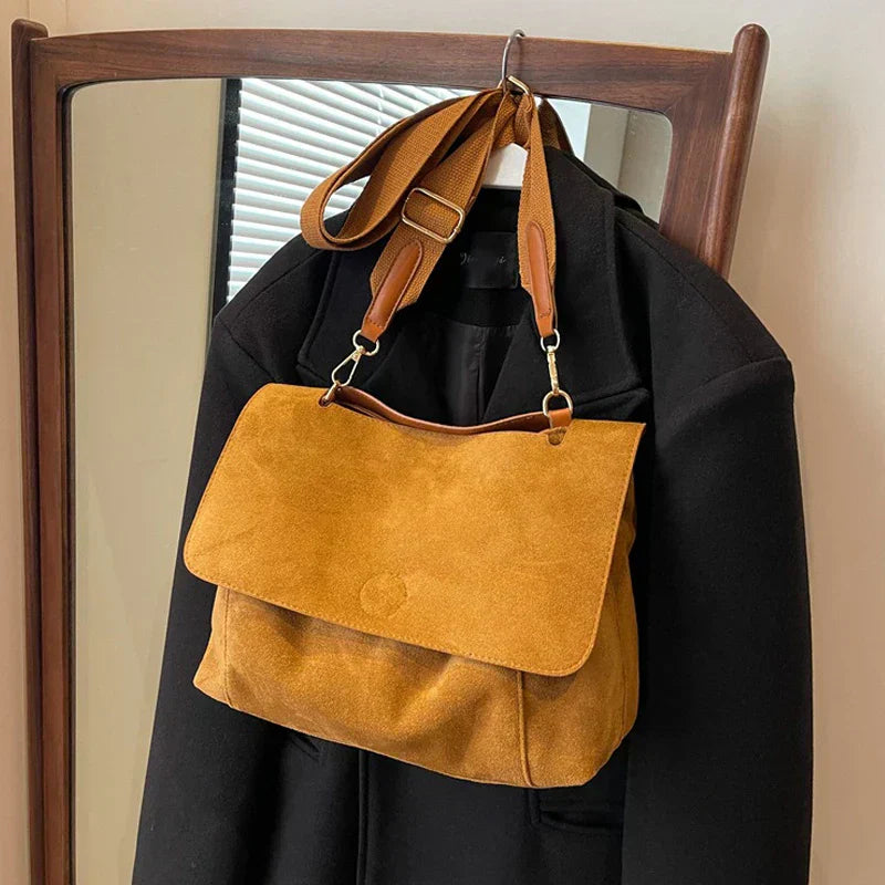 Jansen™ Erna | Vintage Suède Schoudertas