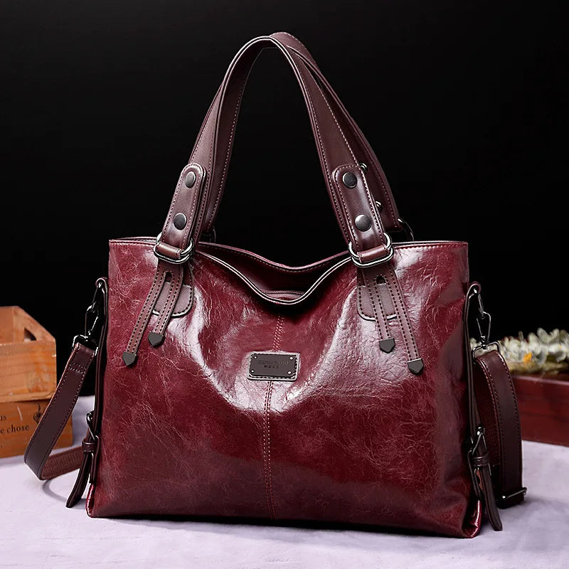Jansen™ Augusta | Tasje van zacht leer met twee hengsels en elegante details