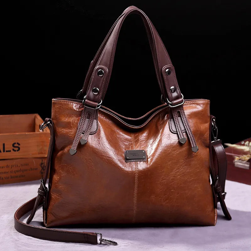 Jansen™ Augusta | Tasje van zacht leer met twee hengsels en elegante details
