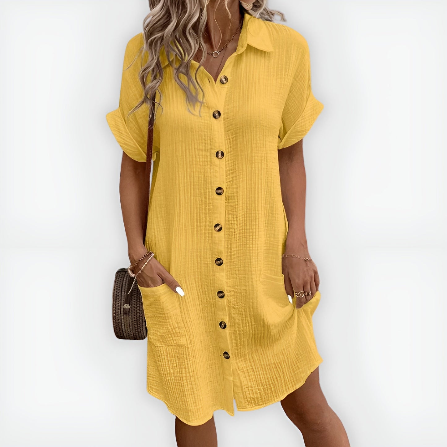 Annica™ | Handgemaakte Polo-jurk