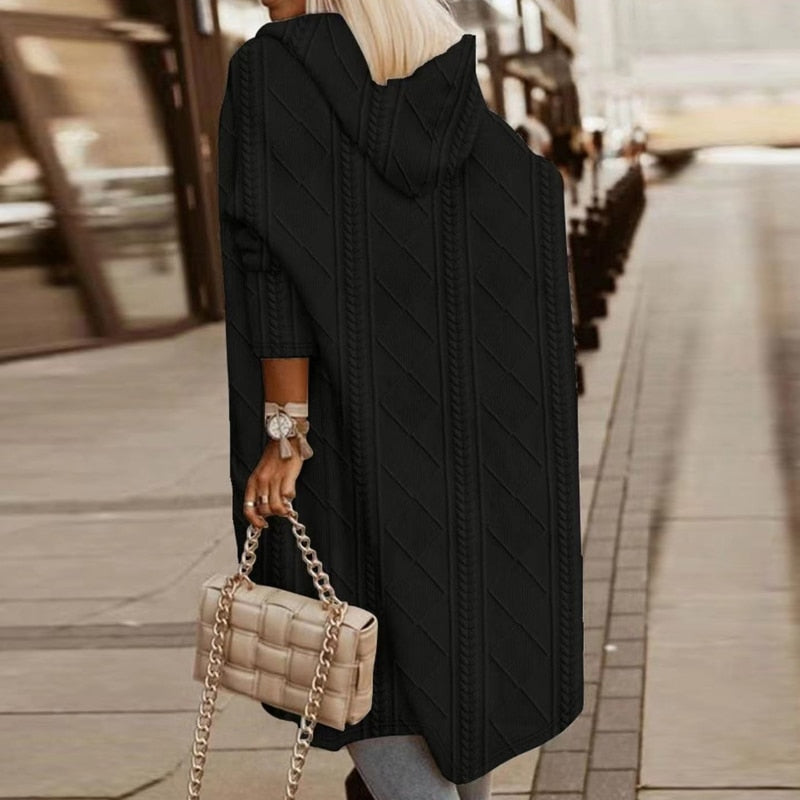 Jansen™ Jiska - Lange cardigan met capuchon