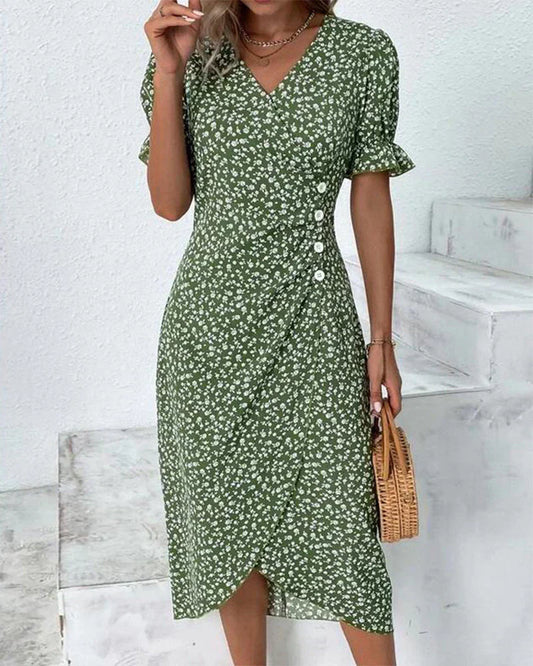 Tine™ | De Perfecte Zomerjurk met Betoverende Bloemenprint