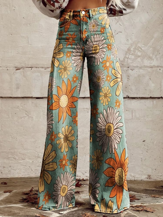 Jansen™ Boaz - Vintage Wijde Bloemenbroek