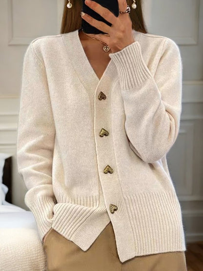 Adele - Elegant vest met hartvormige knopen