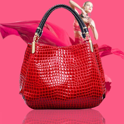 Jansen™  Xella | Stijlvolle handtas met krokodillenmotief