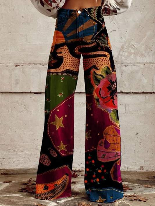 Jansen™ Marit | Vintage Wijde Boho Broek