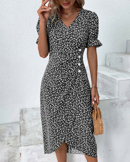 Tine™ | De Perfecte Zomerjurk met Betoverende Bloemenprint
