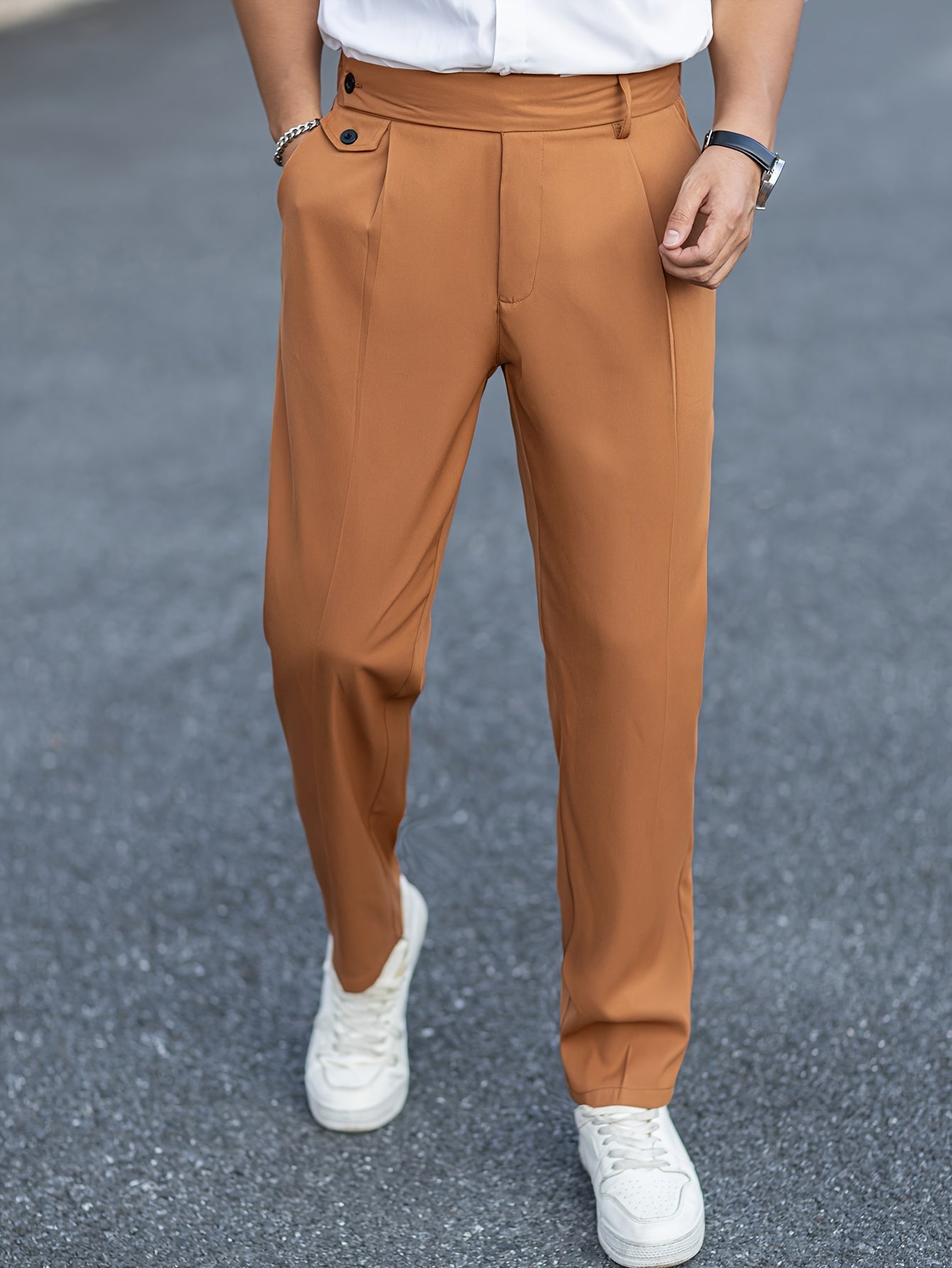 Owen | Pantalon Met Stijl Knoop Detail