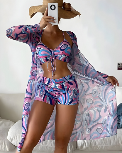 Noëlle™ | Stijlvolle Drie-Delige Bikini Set
