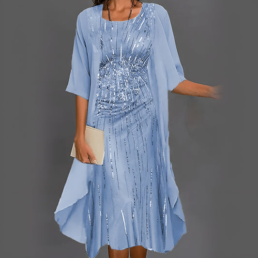 Lisa™ | Elegante chiffon jurk met bloemenprint - set van 2