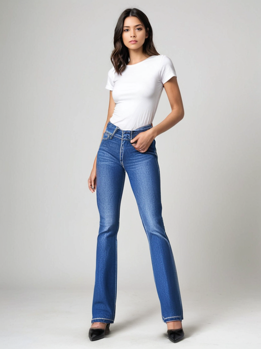 Aya™ | Skinny jeans met hoge taille