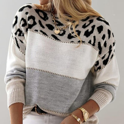 Camilla -Casual Trui met Luipaardpatroon