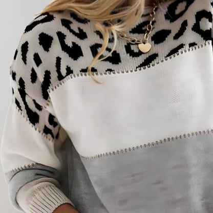 Camilla -Casual Trui met Luipaardpatroon