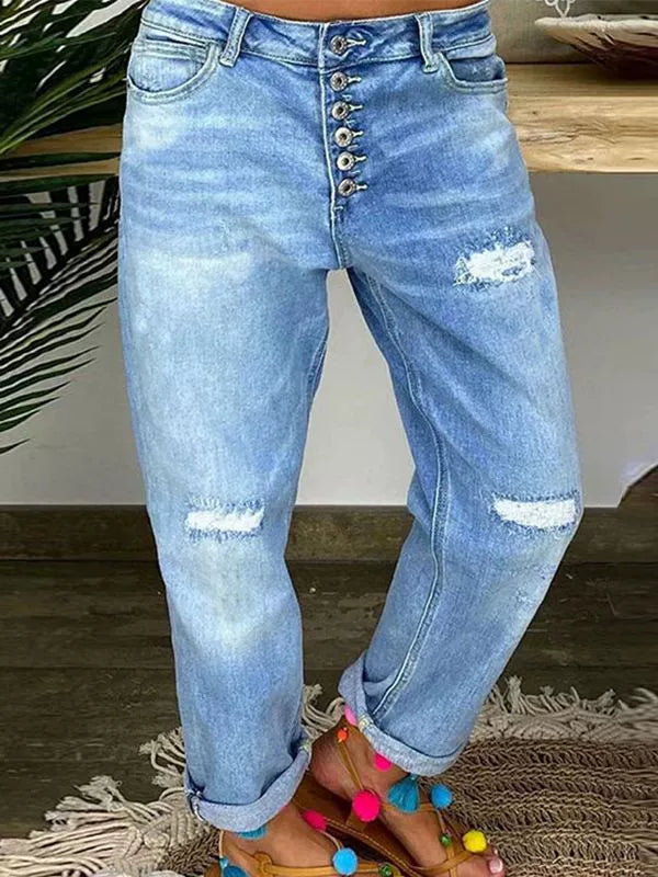Sabrina™ | Relaxte gescheurde jeans