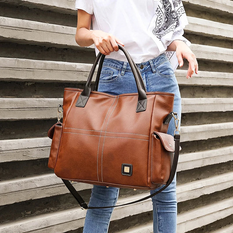 Jansen™ Svala | Grote leren tote tas