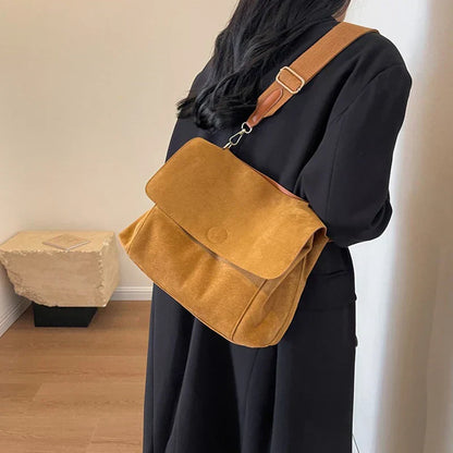 Jansen™ Erna | Vintage Suède Schoudertas