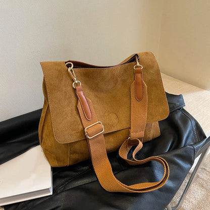 Jansen™ Erna | Vintage Suède Schoudertas