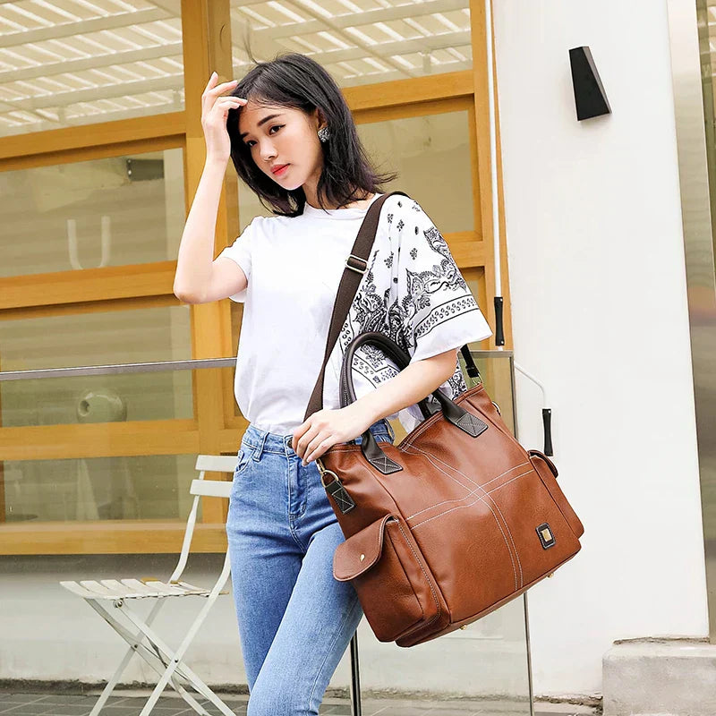 Jansen™ Svala | Grote leren tote tas