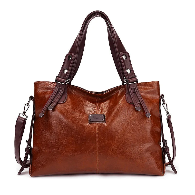 Jansen™ Augusta | Tasje van zacht leer met twee hengsels en elegante details