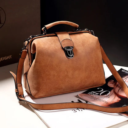 Jansen™ Elva | Vintage-geïnspireerde handtas met metalen sluiting