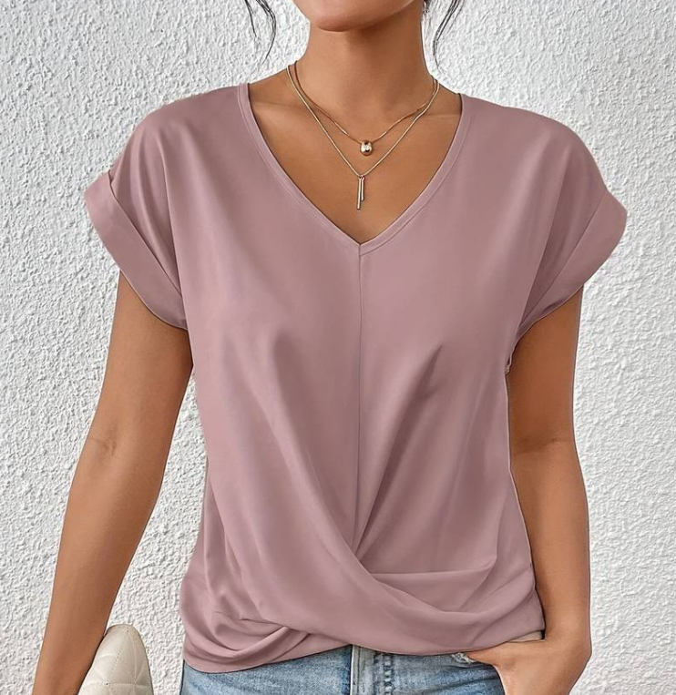 Jansen™ | Mila V-hals Top, Ideaal voor Werk & Vrije Tijd