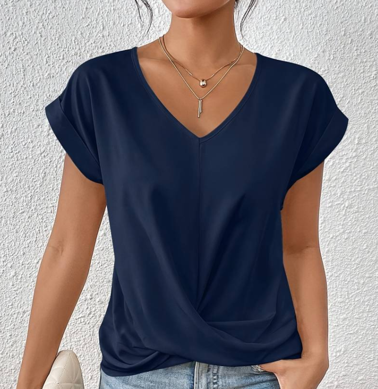 Jansen™ | Mila V-hals Top, Ideaal voor Werk & Vrije Tijd