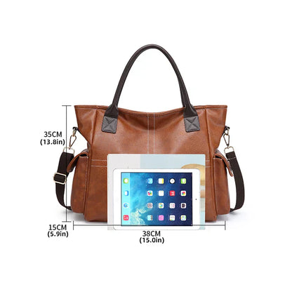 Jansen™ Svala | Grote leren tote tas