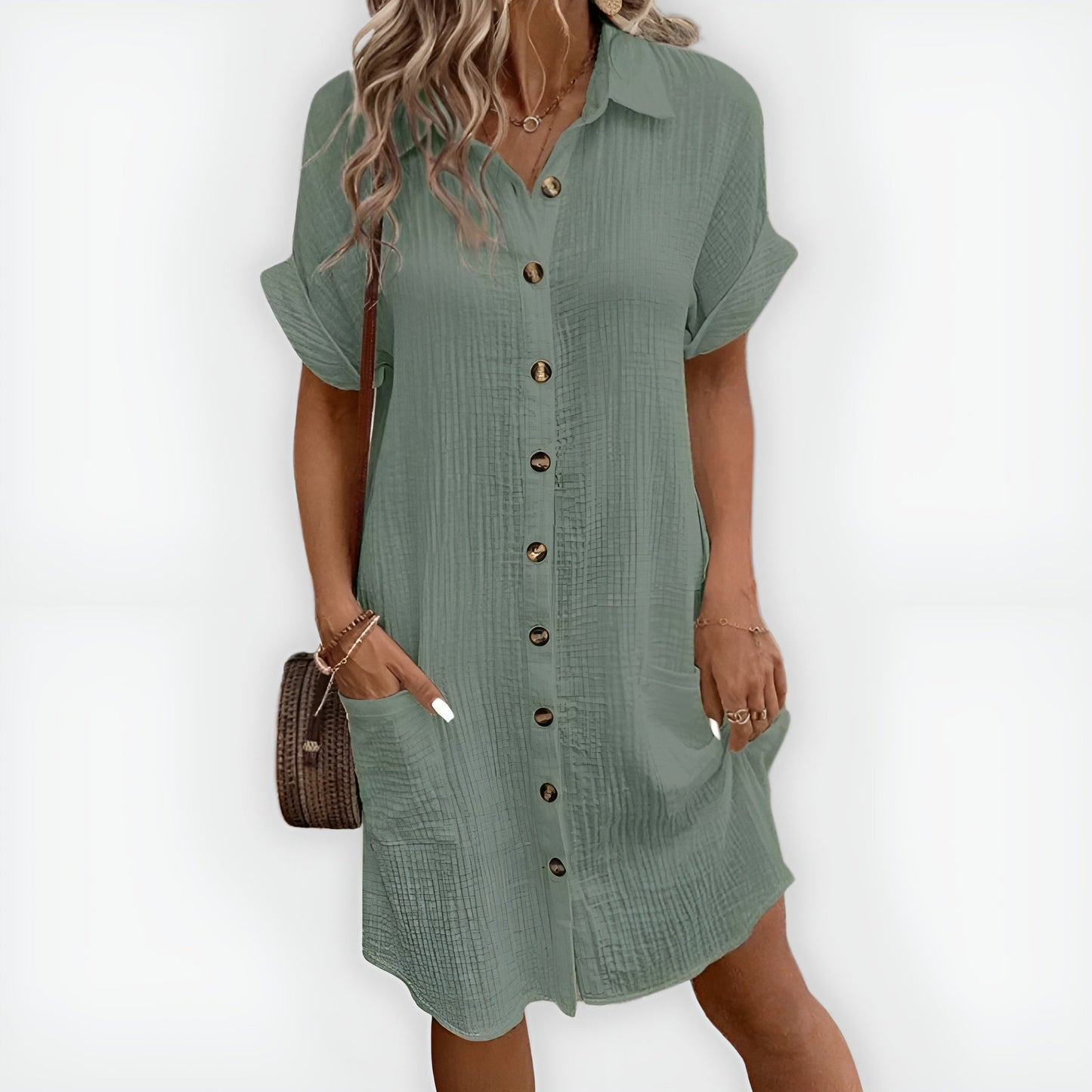 Annica™ | Handgemaakte Polo-jurk