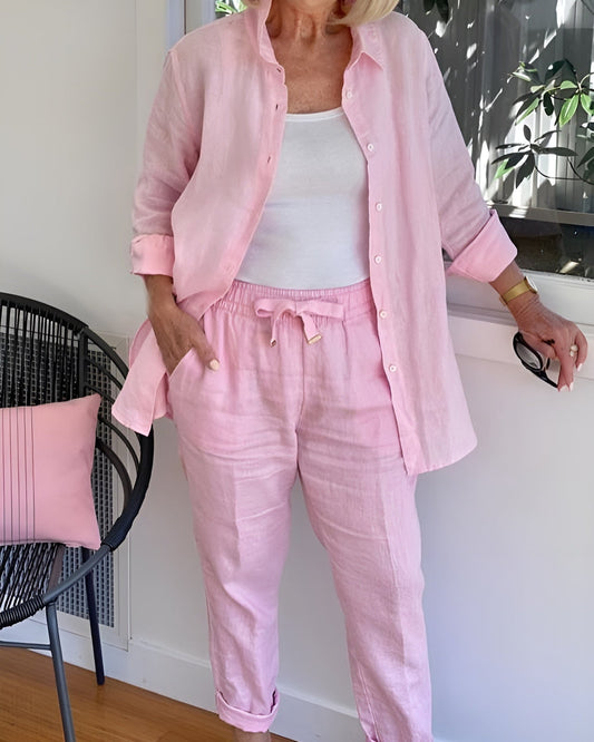 Klara™ | Stijlvol overhemd- en broeken-set voor maximaal comfort elke dag