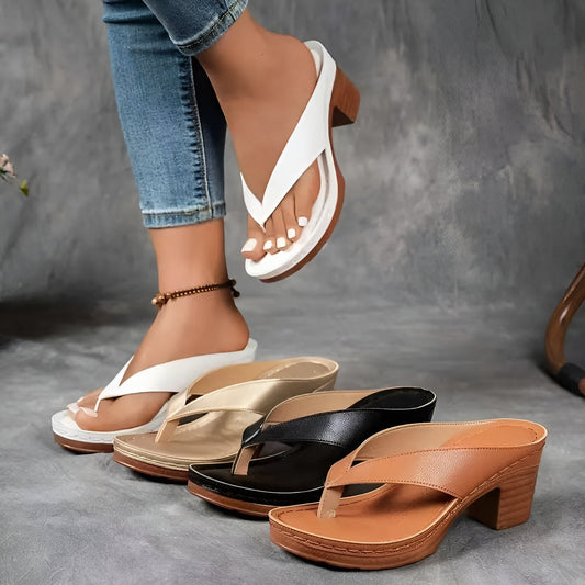 Maia™ | Orthopedische sandalen met dikke hak