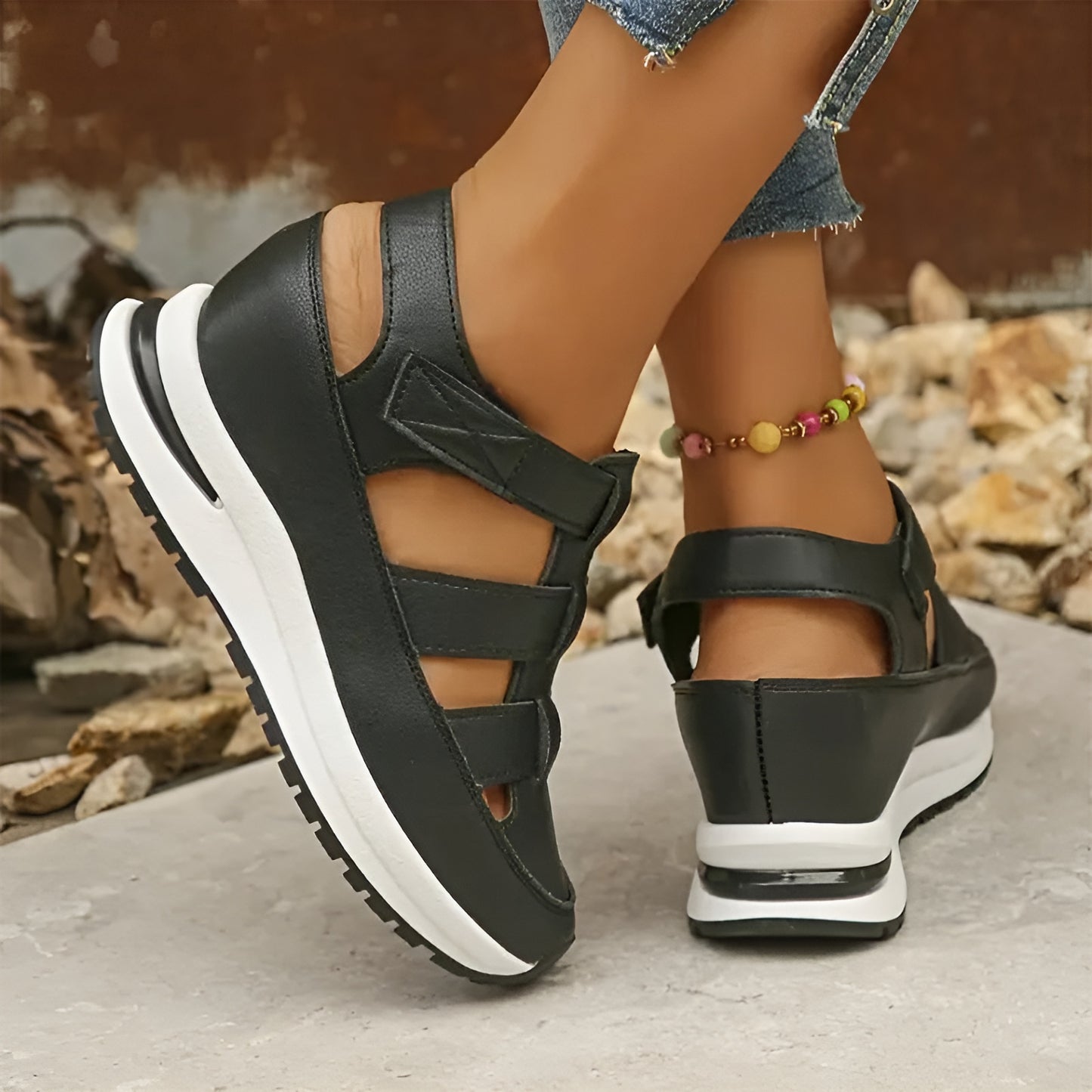 Isabelle™ | Comfortabele Dames Sandalen met Gesloten Teen en Klittenbandsluiting