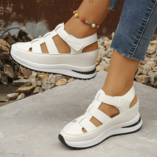 Isabelle™ | Comfortabele Dames Sandalen met Gesloten Teen en Klittenbandsluiting