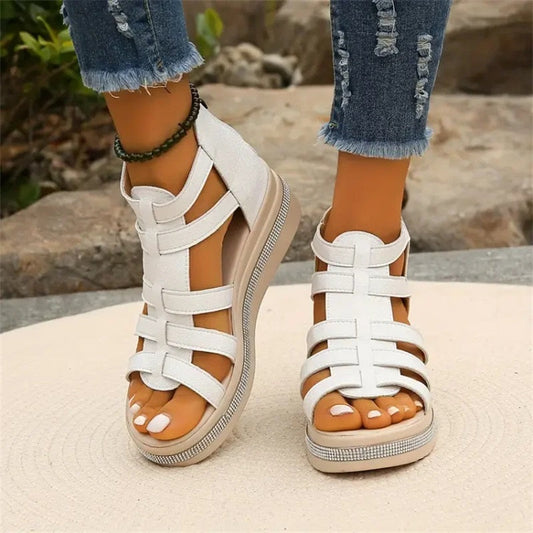 Elin™ | Elegante Wedgesandalen met Strass en Ultiem Comfort